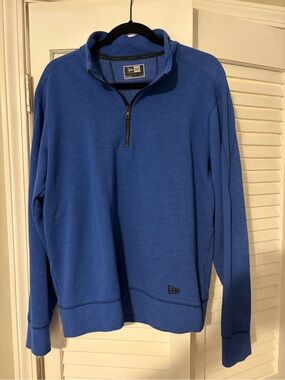 New Era Men’s Blue Half-Zip Pullover Sweater
